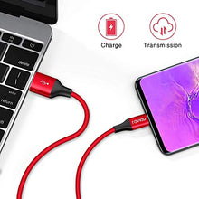 Carica l'immagine nel visualizzatore di Gallery, RAVIAD Cavo USB C [4Pezzi, 0.3m 1m 2m 3m] Type-C Carica Rapida Rosso - Ilgrandebazar