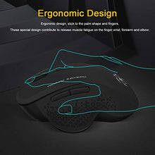 Carica l'immagine nel visualizzatore di Gallery, AKSEA Mouse Wireless 2,4 G, Ergonomico, 6 Tasti, mouse - black