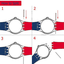 Carica l'immagine nel visualizzatore di Gallery, Impermeabile in silicone orologio da polso Watch Band per Swatch 19mm, Black - Ilgrandebazar