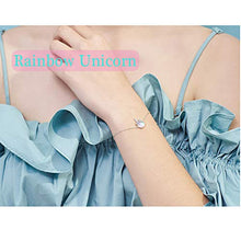 Carica l'immagine nel visualizzatore di Gallery, Regali per braccialetti Unicorno Bracciali Braccialetto arcobaleno...