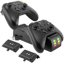 Carica l'immagine nel visualizzatore di Gallery, Caricabatterie e Batteria per Controller Xbox One, Dual Charging...