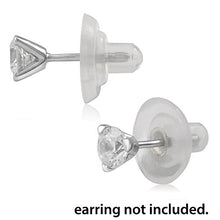 Carica l'immagine nel visualizzatore di Gallery, Universal EZback Supporti Orecchini in Silicone Grande - 1 Paio, Argento 925 - Ilgrandebazar