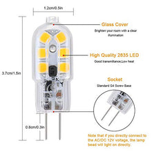 Carica l'immagine nel visualizzatore di Gallery, Vicloon G4 LED Lampadina, 5 Pezzi 2W, AC/DC 12V Lampadina,2W Trasparente 2w