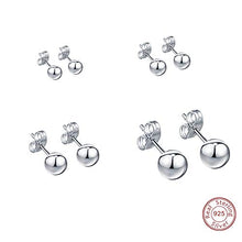 Carica l'immagine nel visualizzatore di Gallery, Fu You Orecchini Donna in Argento Sterling 925 Piccoli con Sfera 4... - Ilgrandebazar
