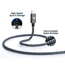 Carica l'immagine nel visualizzatore di Gallery, RAMPOW Cavo Micro USB [ 2M/6,6 FT ] Trasferimento Dati e Ricarica 2M, Grigio