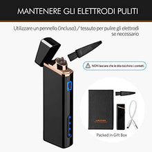 Carica l'immagine nel visualizzatore di Gallery, Accendino Elettrico, USB Ricaricabile Antivento... - Ilgrandebazar