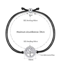 Carica l'immagine nel visualizzatore di Gallery, J.Endéar Albero Della vita Braccialetti Donna, Vero Argento 925 Bracciale... - Ilgrandebazar