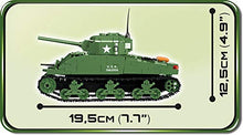 Carica l'immagine nel visualizzatore di Gallery, Cobi-2464 Small Army Carro Armato M4A1 Sherman 420 Pezzi, Colore Verde, 2464