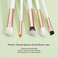 Carica l'immagine nel visualizzatore di Gallery, Jessup 15Pz Bianco perla/Oro rosa Set di pennelli per trucco professionale...