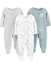 Carica l'immagine nel visualizzatore di Gallery, Simple Joys by Carter's 3-Pack Neutral Sleep And Play Dormienti per Neonati e Bambini, Arcobaleno/Lama/Orsi, 0-3 Mesi (Pacco da 3) Unisex-Bimbi