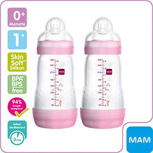 Carica l'immagine nel visualizzatore di Gallery, MAM 99921522 - Biberon anticolica da 260 ml per bambino, confezione doppia,...