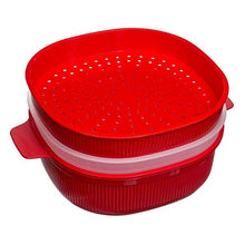 Carica l'immagine nel visualizzatore di Gallery, Snips VAPORIERA per microonde - 4 lt 2 Tier Steamer 4L, Roso - Ilgrandebazar