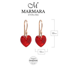 Carica l'immagine nel visualizzatore di Gallery, Marmara Sterling - Orecchini in argento 925, a forma Gold Plated Red - Ilgrandebazar
