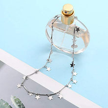 Carica l'immagine nel visualizzatore di Gallery, Fenical Collana girocollo di colore argento con catena choker donne boho... - Ilgrandebazar