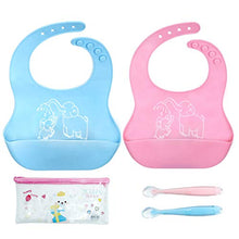 Carica l'immagine nel visualizzatore di Gallery, Bavaglino Silicone, Silicone con Tasca, EJNOY 2pz Bavaglini...