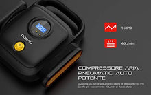 Carica l'immagine nel visualizzatore di Gallery, COOAU Compressore Aria Portatile Auto, 150PSI 12v con Protezione da... - Ilgrandebazar