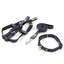 Carica l'immagine nel visualizzatore di Gallery, Set guinzaglio per Cani Collare in Denim Gatto di Small, Nero - Ilgrandebazar