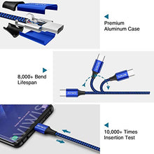 Carica l'immagine nel visualizzatore di Gallery, AVIWIS Cavo USB C [4 Pezzi,0.5M+1M+2M+3M], Nylon Type-C Ricarica...
