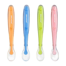 Carica l'immagine nel visualizzatore di Gallery, Cucchiaino Svezzamento Set 4 Silicone Neonato Cucchiai Manico... - Ilgrandebazar
