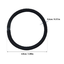 Carica l'immagine nel visualizzatore di Gallery, Meersee Elastici per capelli spessi e ricci, Misura grande, Nero, 100 Nero - Ilgrandebazar