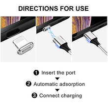 Carica l'immagine nel visualizzatore di Gallery, ZKAPOR Magnetico Cavo Phone, [2Pezzi, 1m] Connettore per i-Phone
