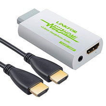 Carica l'immagine nel visualizzatore di Gallery, LiNKFOR Wii Convertitore con Cavo HDMI 3ft/Convertitore a HDMI/Wii Bianco