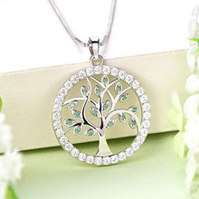Carica l'immagine nel visualizzatore di Gallery, YL Collana per Donna in Argento 925 con Ciondolo e AAA Smeraldo Simulato - Ilgrandebazar