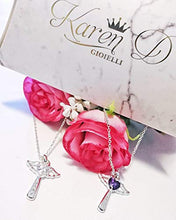 Carica l'immagine nel visualizzatore di Gallery, Collana Donna Argento 925 di Karen D Gioielli Ciondolo croce Zircone White - Ilgrandebazar