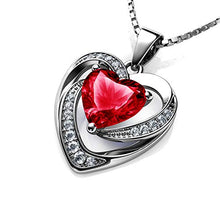 Carica l'immagine nel visualizzatore di Gallery, DEPHINI - Collana con cuore rosso - argento Sterling 925 - pietra... - Ilgrandebazar