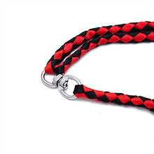 Carica l'immagine nel visualizzatore di Gallery, Locisne No Guinzaglio groviglio doppio cane per 2 cani in nylon rosso e nero - Ilgrandebazar