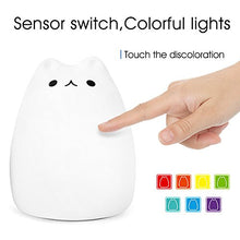 Carica l'immagine nel visualizzatore di Gallery, Luce Notturna LED, ikalula molle variopinta del silicone gatto di notte... - Ilgrandebazar