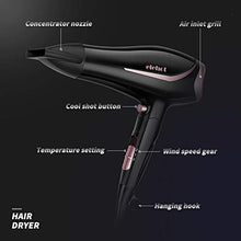 Carica l'immagine nel visualizzatore di Gallery, Phone per Capelli Asciugacapelli Professionale Phon 2200W Ionico Temperatura... - Ilgrandebazar