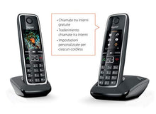 Carica l'immagine nel visualizzatore di Gallery, Gigaset C560 Duo - Due Telefoni Cordless per chiamate tra interni, Nero - Ilgrandebazar