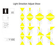Carica l'immagine nel visualizzatore di Gallery, APPLIQUE LED CUBO CON ANGOLO LUCE REGOLABILE UP DOWN BIANCO MODERNO Bianco - Ilgrandebazar