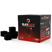 Carica l'immagine nel visualizzatore di Gallery, BLACKCOCO's - 1 KG Carbone Naturale di Prima Qualità per Narghilè e BBQ –...