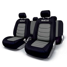 Carica l'immagine nel visualizzatore di Gallery, Sparco Spc SPC1019GR Set di Coprisedili per Auto, Compatibili con Airbag,...