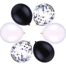 Carica l'immagine nel visualizzatore di Gallery, Jovitec 30 Pezzi 12 Pollici Palloncini in Lattice di Bianco E Nero - Ilgrandebazar