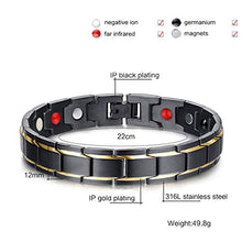 Carica l'immagine nel visualizzatore di Gallery, Bracciale magnetico da uomo, CNNIK in titanio per terapia... - Ilgrandebazar