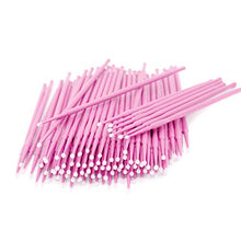 Carica l'immagine nel visualizzatore di Gallery, 200 micro applicatori tamponi di pennelli, monouso ciglia estensione per Rosa