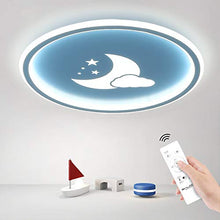 Carica l'immagine nel visualizzatore di Gallery, Plafoniera Led Moderna Dimmerabile con Telecomando, Lampada Soffitto 36W Blu