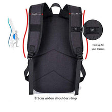 Carica l'immagine nel visualizzatore di Gallery, WAWJ Unisex Multiuso Antifurto Zaino con Porta USB, per PC Nero