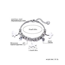 Carica l'immagine nel visualizzatore di Gallery, Braccialetti Pop-corn per le donne, Bracciale con ciondolo Charm #5 Farfalla - Ilgrandebazar