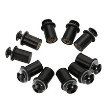 Carica l'immagine nel visualizzatore di Gallery, OSAN Parabrezza bullone 10Pz Universale CNC Moto Bulloni Nero - Ilgrandebazar