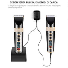 Carica l'immagine nel visualizzatore di Gallery, Tagliacapelli Elettrico Professionale Lama in Ceramica e Titanio 5 Misure... - Ilgrandebazar