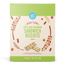 Carica l'immagine nel visualizzatore di Gallery, Marchio Amazon - Happy Belly - Biscotti ripieni di mela e cannella, 8 x 148 g