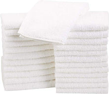Carica l'immagine nel visualizzatore di Gallery, AmazonBasics - Asciugamani in cotone, confezione da Confezione 24, Bianco - Ilgrandebazar