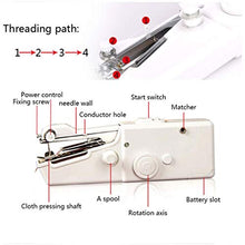 Carica l'immagine nel visualizzatore di Gallery, DUTISON Mini Macchina da Cucire Portatile Handheld Cordless Strumento di... - Ilgrandebazar
