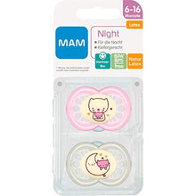 Carica l'immagine nel visualizzatore di Gallery, MAM 110522 - Ciuccio "Night" in lattice naturale per bambine dai 6 ai 16... - Ilgrandebazar