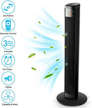 Carica l'immagine nel visualizzatore di Gallery, Amzdeal Ventilatore a Torre con Telecomando - 45W a Colonna di...
