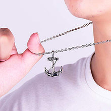 Carica l'immagine nel visualizzatore di Gallery, CAILI 2 pack Collana da Uomo, Pendente con Ancora in Acciaio Inossidabile,... - Ilgrandebazar